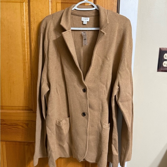 J. CREW Camel Sweater Blazer, NWT 3XL - Picture 2 of 6